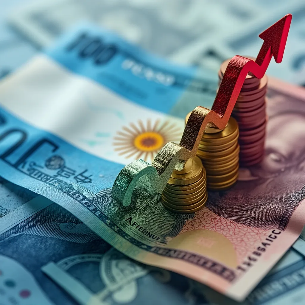 Símbolo de crecimiento financiero en Argentina